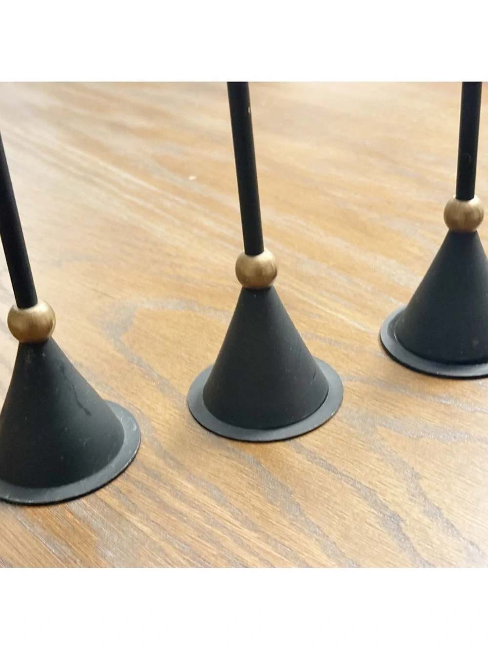 Postmodern Memphis-Style Candlestick Holders – Set of 3